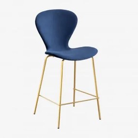 Pacote Com 4 Bancos Altos Uit ↑65 Cm & Dourado & Velluto Azul & Terciopelo - Sklum