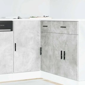 vidaXL Armário de cozinha inferior “Lyon” derivados madeira cinza cimento