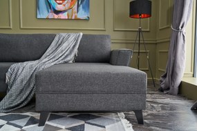 Sofá-Cama de Canto Eris – Antracite – 300x78x202 cm