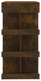 Mesa de bar c/ prateleiras derivados de madeira carvalho fumado