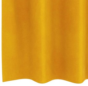 Cortinas Blackout vidaXL com Ilhós 2 pcs Amarelo Mostarda Veludo