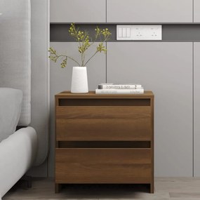 vidaXL Mesa de cabeceira 45x34,5x44,5 cm aglomerado carvalho castanho