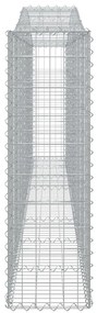 Cestos gabião arqueados 3pcs 400x30x100/120cm ferro galvanizado