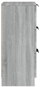 Aparadores 2 pcs 30x30x70 cm madeira processada sonoma cinza