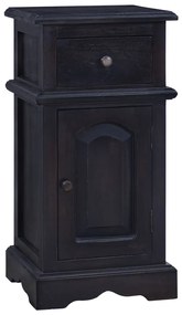 288832 vidaXL Mesa de cabeceira mogno maciço castanho café preto-claro