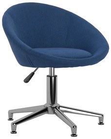 vidaXL Cadeira de escritório giratória tecido azul