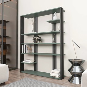 Estante Jenny – Verde/Preto – 120x160x29,6 cm