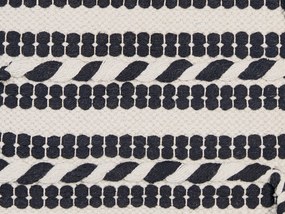 Almofada decorativa em algodão preto e branco 45 x 45 cm ENDIVE Beliani