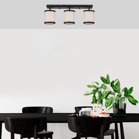 Candeeiro de Teto Way – Preto e Branco – 66 x 20 x 21 cm