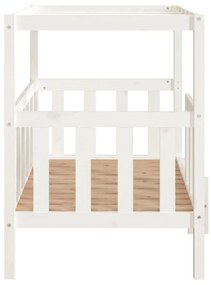 vidaXL Cama para cães 105,5x83,5x100 cm madeira de pinho maciça branco