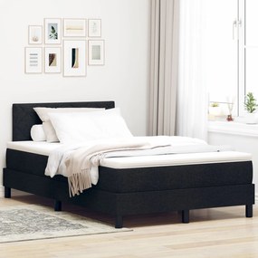 Cama Box com Colchão Preto 120x200 cm Tecido