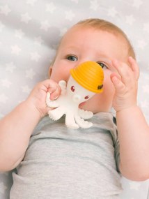 Brinquedo de dentição, Bonnie o polvo da Baby to love amarelo medio liso