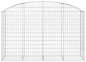 Cesto gabião arqueado 200x50x120/140 cm ferro galvanizado