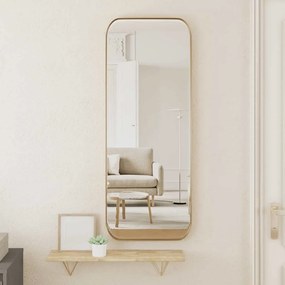 vidaXL Espelho de parede 30x80 cm retangular dourado