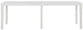 Mesa de jardim 220x90x72 cm PP branco