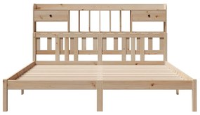 Cama com estante sem colchão 180x200 cm pinho maciço