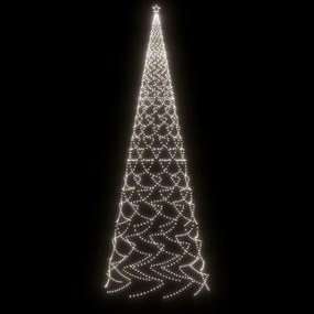 Árvore de Natal com espigão 3000 luzes LED 800 cm branco frio