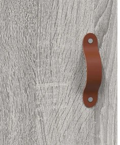 Aparador 69,5x34x90 cm derivados de madeira cinzento sonoma