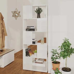 vidaXL Estante/divisória 60x24x155 cm branco brilhante