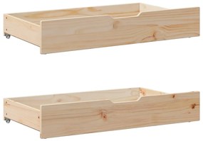 Sofá-cama com gavetas 80x200 cm madeira de pinho maciça