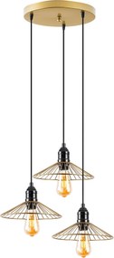 Candeeiro de Teto Kila – Dourado Brilhante – 53 x 53 x 114 cm