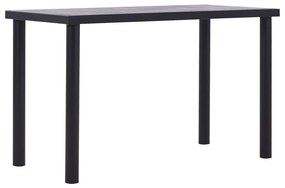 281857 vidaXL Mesa de jantar 120x60x75 cm MDF preto e cinzento cimento