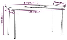 5 pcs conjunto de jantar p/ jardim c/ almofadões castanho/preto