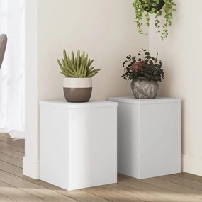 Suportes p/ plantas 2 pcs 25x25x35 cm derivados madeira branco