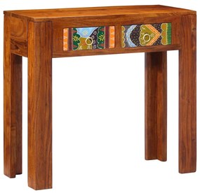 Mesa de consola 80x35x75 cm Madeira maciça Acácia