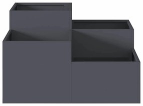 Plantador de Jardim vidaXL 80x80x48 cm Aço Antracite