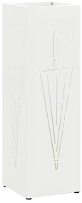 Suporte para Guarda-chuva Branco Metal Compacto