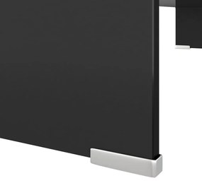 Suporte de TV/monitores em vidro preto 90x30x13 cm