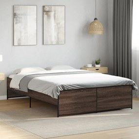 Estrutura de cama 135x190cm derivados madeira/metal