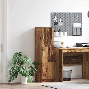 vidaXL Highboard Madeira antiga 31,5 x 32 x 124 cm Madeira processada