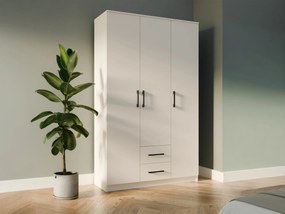 Roupeiro Mandeville 116, Branco, 205x120x52cm, 102.4 kg, Portas para roupeiro: Com dobradiças