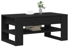 Mesa de Centro vidaXL Carvalho Preto 102x55x45 cm em Madeira Engenheir