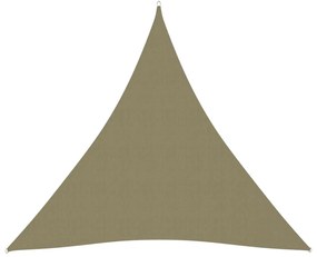 Para-sol estilo vela tecido oxford triangular 4,5x4,5x4,5m bege