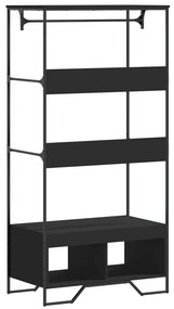 Roupeiro 90x50x180 cm derivados de madeira preto