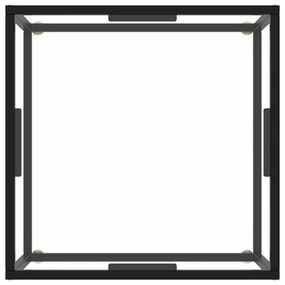 Mesa de centro 60x60x35 cm vidro temperado preto