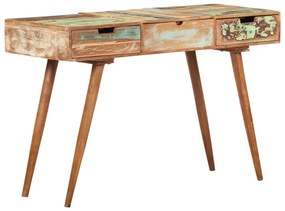 Toucador c/ espelho 112x45x76 cm madeira recuperada maciça