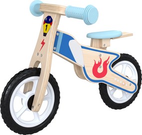 Bicicleta de Equilíbrio Infantil, 77 x 37 x 51 cm, Selim Ajustável, Madeira Natural