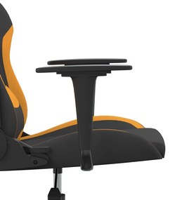 Cadeira gaming de massagens tecido preto e laranja