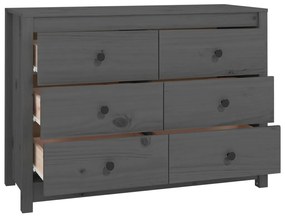Armário de apoio 100x40x72 cm pinho maciço cinza