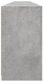 Aparador com luzes LED 283x37x67 cm cinzento cimento