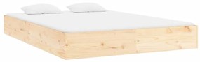 Estrutura de cama king 150x200 cm madeira maciça