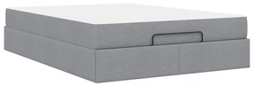 Estrutura da Cama Outros Cinzento-claro 160 x 200 cm tecido