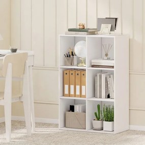 Estante de Cubos, 60 x 30 x 90 cm, 6 Compartimentos, Branco