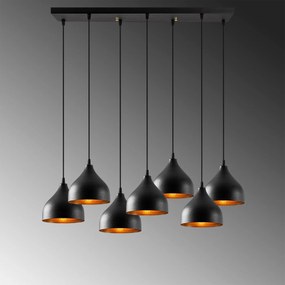 Candeeiro Chandelier Tattoo – Preto – 88 x 40 cm