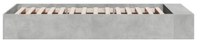 Estrutura de cama 90x190 cm derivados de madeira cinza cimento