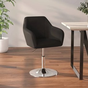 vidaXL Cadeira de jantar couro artificial preto